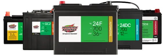 Lineup of Interstate Batteries